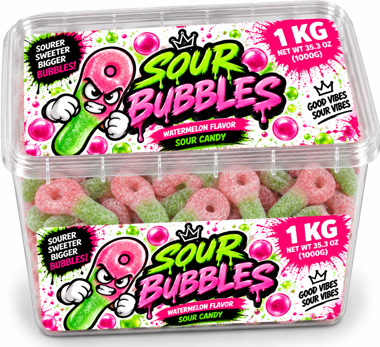 Sour Bubbles – Sour Melon Lollipops