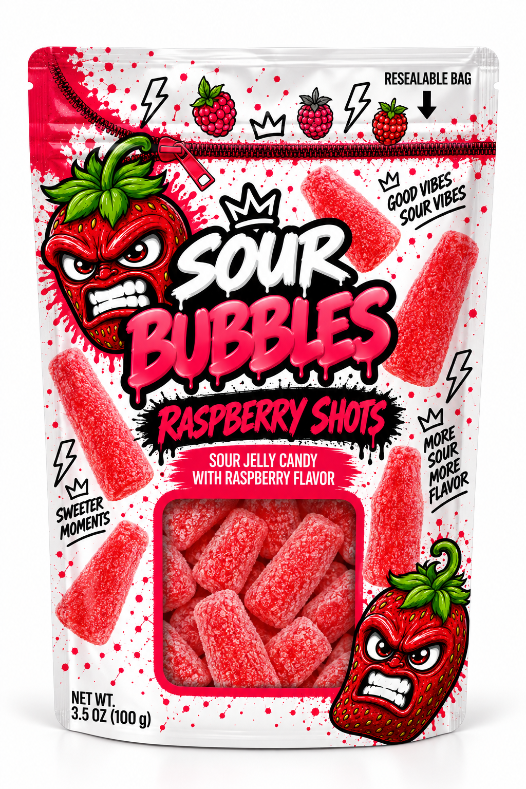 Sour Bubbles – Sour Raspberry Bottles